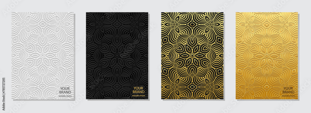 Φωτογραφία Set of vintage covers, vertical templates