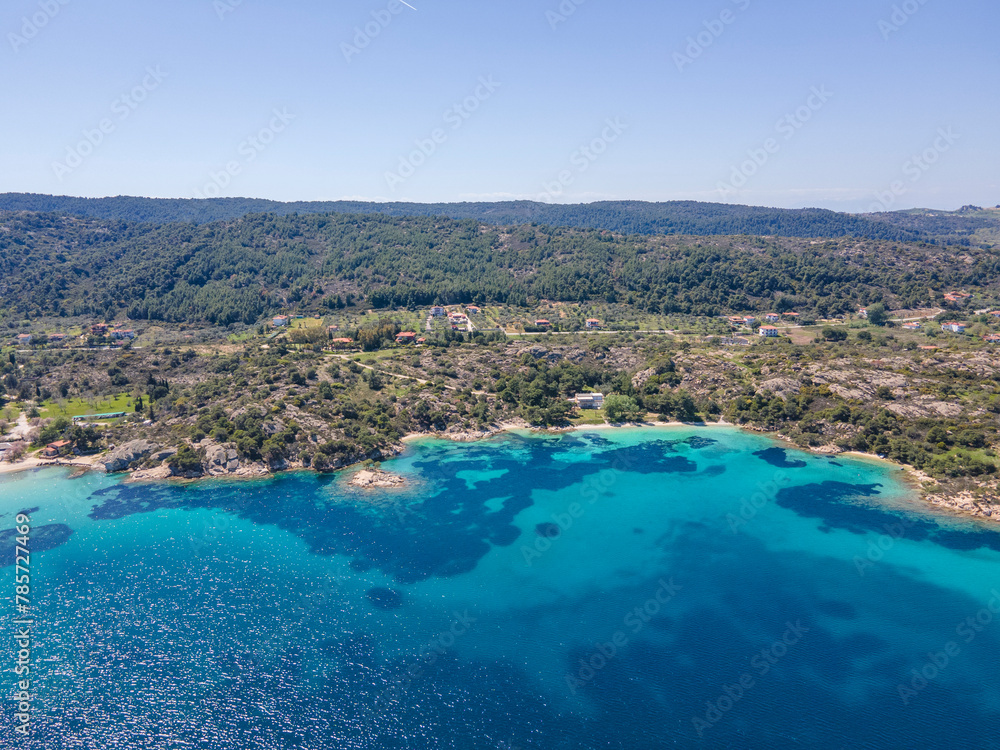 Sithonia coastline near Lagonisi Beach, Chalkidiki, Greece