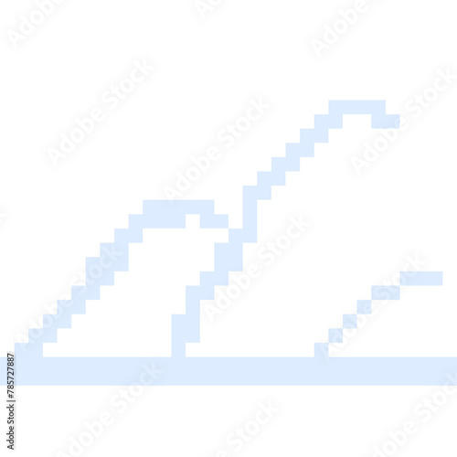 Cloud Pixel Art Icon Illustration