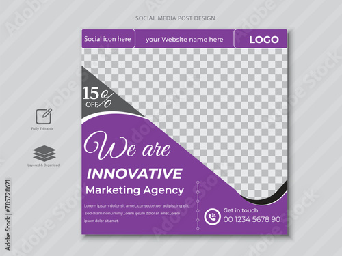 Creative Business Social media post design template.