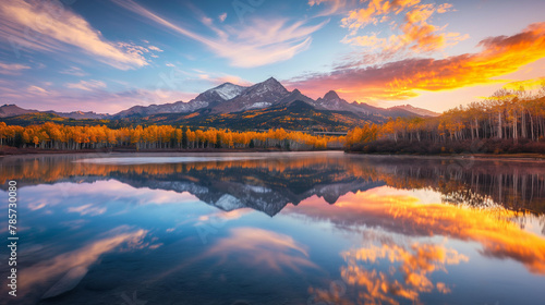 Autumn Reflections at Mountain Lake