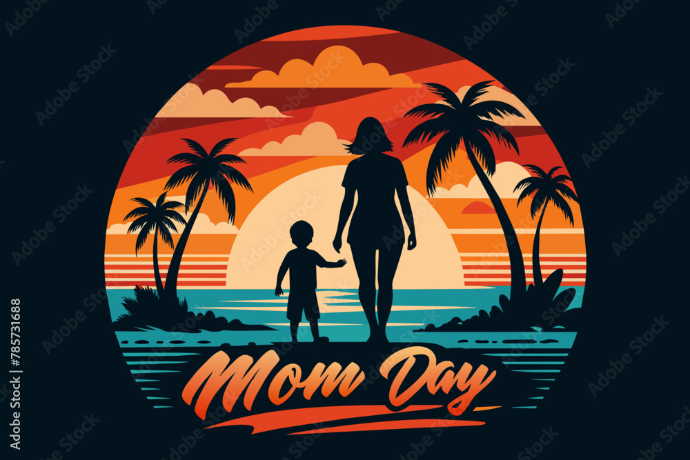 happy mother's day vector illustration