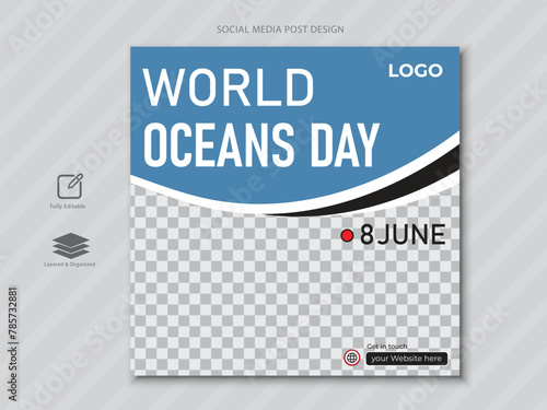Wallpaper Mural 8th june - world ocean's day social media post  Torontodigital.ca