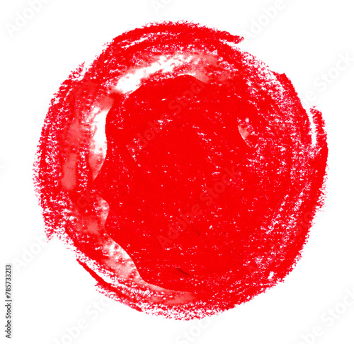 Czerwona plama - izolowany plik graficzny w formie karteczki, nalepki.
