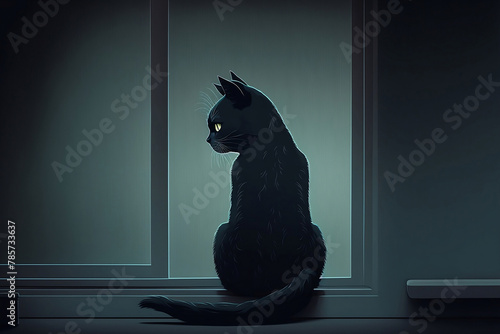 cat sitting in front of sliding door