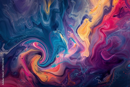 Abstract wallpaper with swirling patterns and vibrant hues that evoke a sense of wonder photo