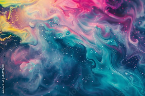An abstract and psychedelic wallpaper blending oceanic elements with vibrant colors