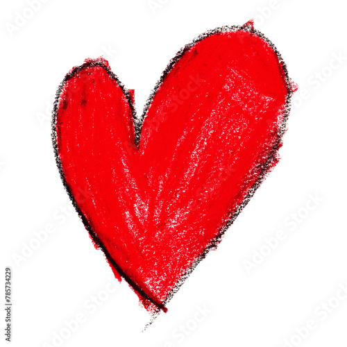 Plama w kształcie serce - izolowany plik graficzny w formie karteczki, nalepki.