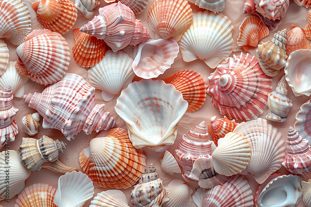 Seashells background pattern Seashells background pattern