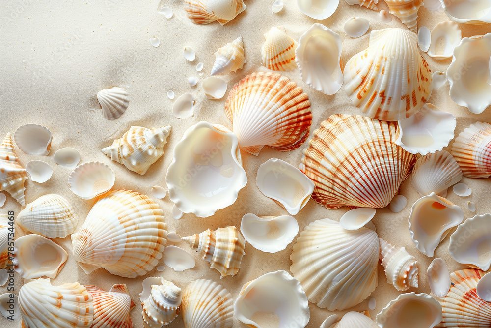 Seashells background pattern Seashells background pattern
