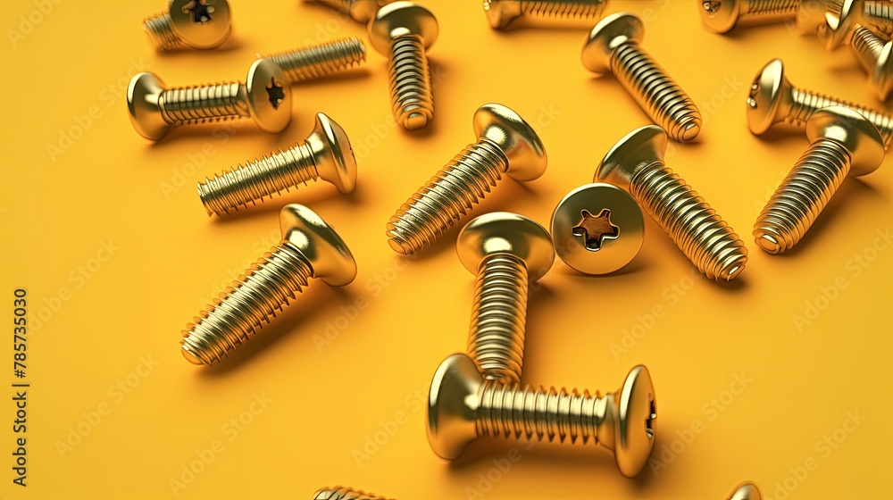 screws on color background screws on color background