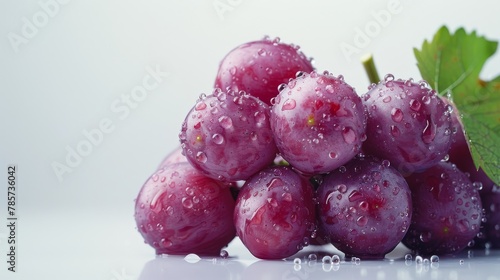 Wallpaper Mural grapes, purple, fruit, fresh, dew, water droplets, cluster, ripe, juicy, vineyard, wine grapes, antioxidant, healthy, sweet, refreshment, snack Torontodigital.ca