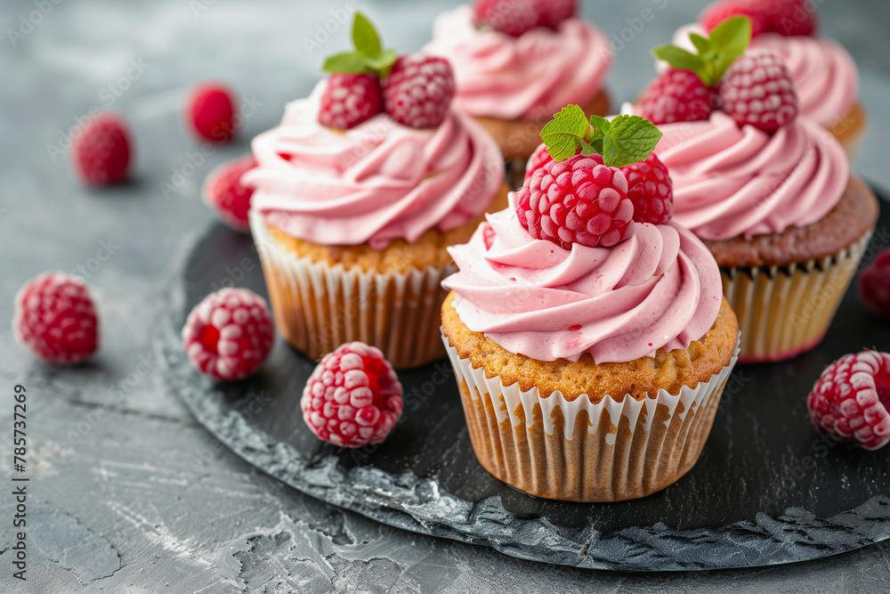 muffins with raspberries on a stone platter (1) muffins with raspberries on a stone platter (1)