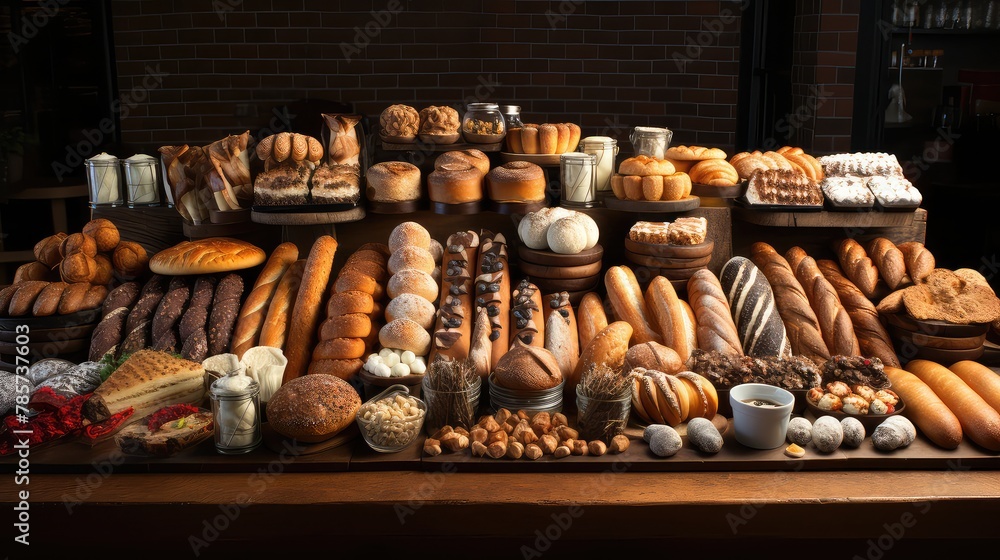 assortment of baked bread UHD Wallpaper