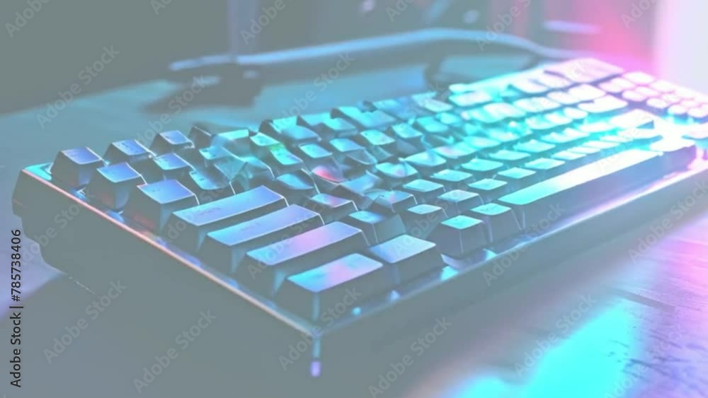 teclado neon estilo anos 90