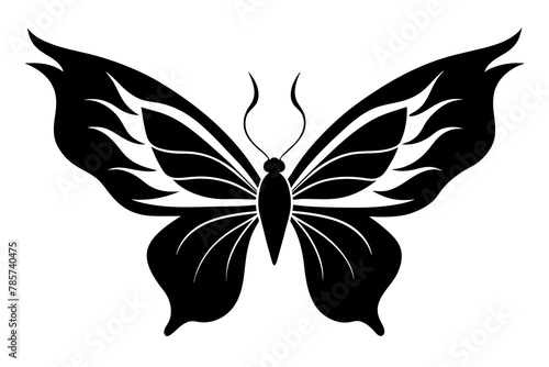 Flying butterfly with  fiery wings vector illustration  © Chayon Sarker