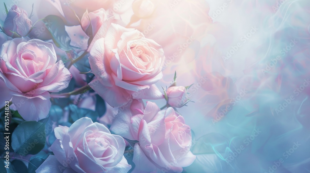 Soft color Roses Background Soft color Roses Background