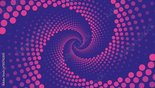 Fondo espiral abstracto con círculos