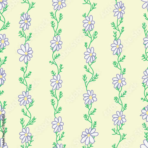 flowers pattern with pink flowers. Vector illustration