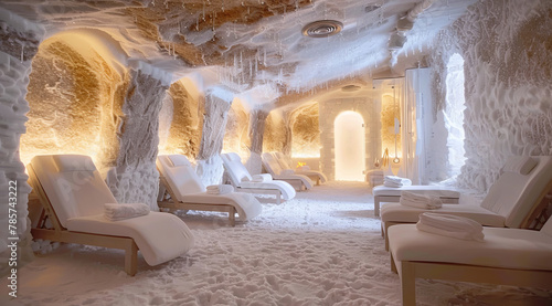 Salt therapy luxury rejuvenation spa with purified air