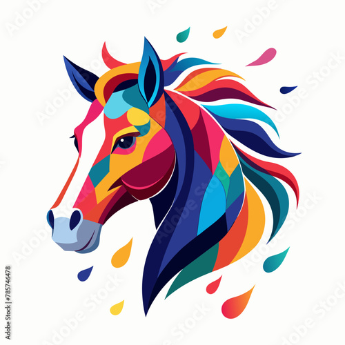 horse, animal, vector, illustration, farm, stallion, 
