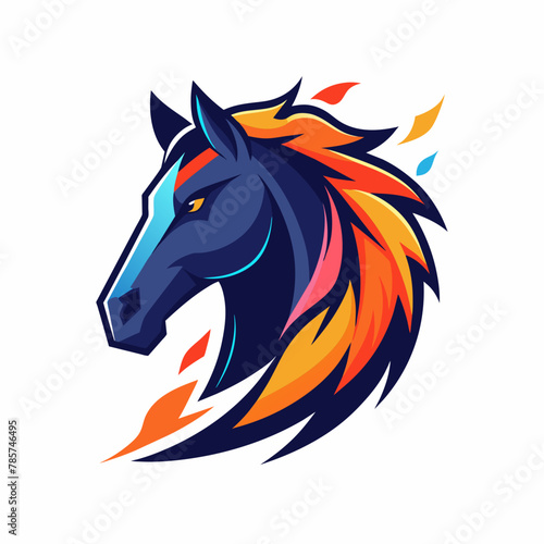 Wallpaper Mural horse, animal, vector, illustration, farm, stallion,  Torontodigital.ca