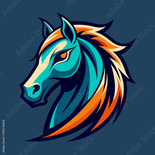 Wallpaper Mural horse, animal, vector, illustration, farm, stallion,  Torontodigital.ca