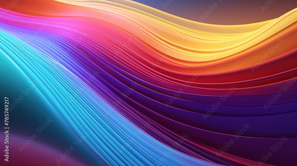 neon rainbow wave on black background neon rainbow wave on black background