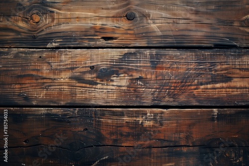 Textured dark-brown wooden planks close-up