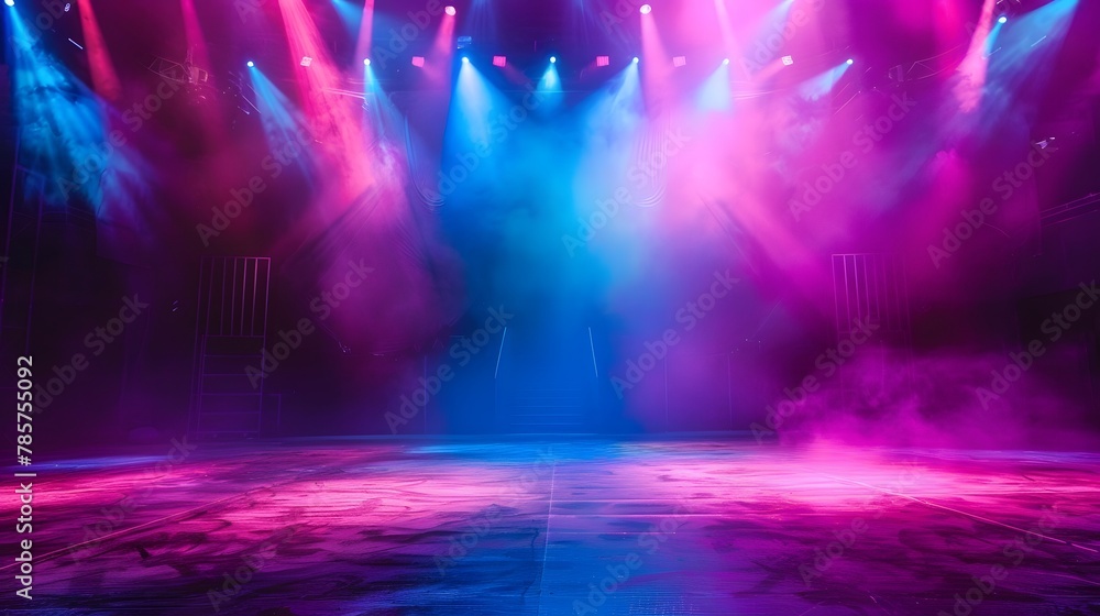 Modern dance stage light background with spotlight illuminated for ...