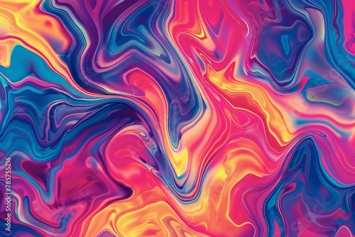 Psychedelic background featuring vibrant colors and morphing shapes