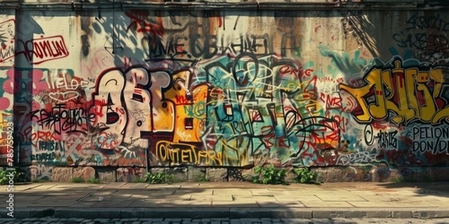 graffiti on the street Generative AI © Roman