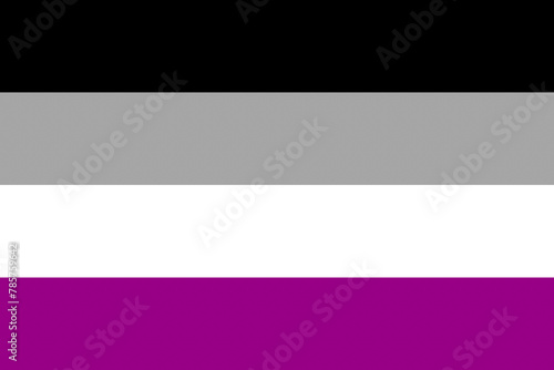 Illustration of the Asexual Pride Flag. Symbol of sexual minorities photo