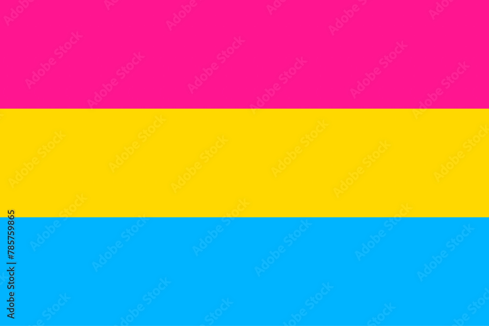 Illustration of the Pansexual Pride Flag. Symbol of sexual minorities Illustration of the Pansexual Pride Flag. Symbol of sexual minorities