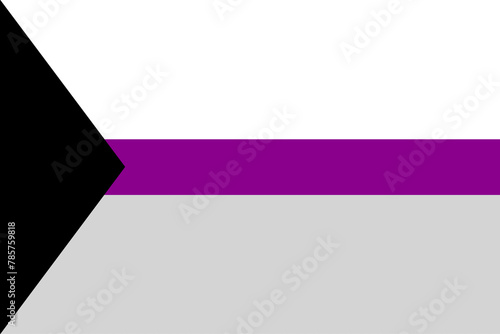 Illustration of the Demisexual Pride Flag. Symbol of sexual minorities