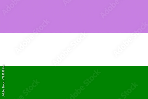 Illustration of the Genderqueer Pride Flag. Movement LGBT. Symbol of sexual minorities photo