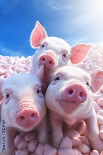 piglets in a pigsty Generative AI