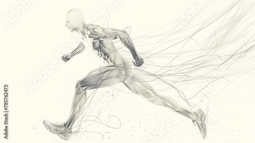 sketch of a runner