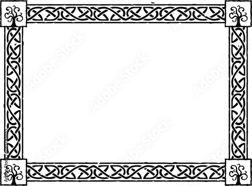 Large Rectangular Celtic Frame - Tribal Tree