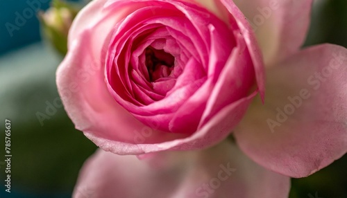 Background with a beautiful pink flower in dewdrops  macro