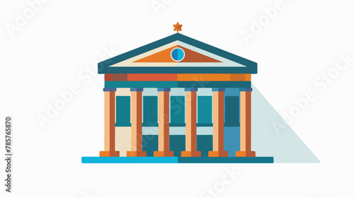 Bank Icon Vector flat design style flat vector isolate