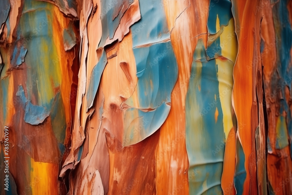Eucalyptus Bark: Stunning patterns on eucalyptus trees.
