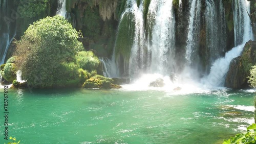 kravica waterfall on the trebizat river in bosnia and herzegovina  4K  photo