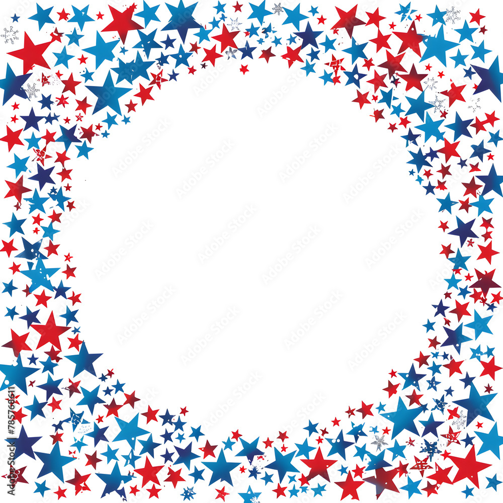 Patriotic stars and stripes border on a white background. Patriotic stars and stripes border on a white background.