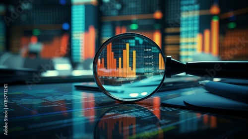 Robust financial audit management, amplified by digital magnification in the business realm.