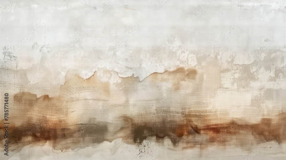 Fototapeta premium Abstract Watercolor background in cream, white, grey, Abstract Boho Watercolor style background, linen texture, copy space, wallpaper,website background,graphic design
