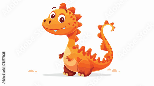 Adorable little dinosaur vector illustration for kids