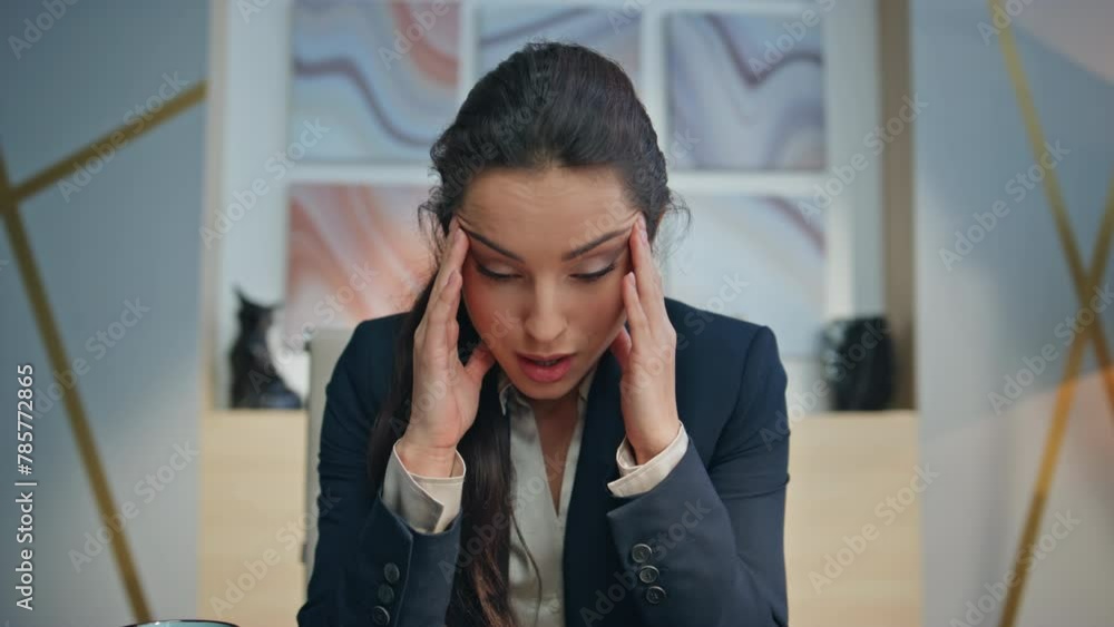 Mad lady arguing video call at modern room portrait. Annoyed woman virtual chat Mad lady arguing video call at modern room portrait. Annoyed woman virtual chat