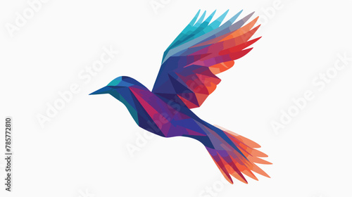 Amazing Bird Logo Vector Editable flat vector isolated © inshal