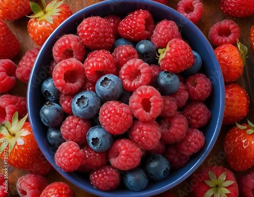 Fresh Berries on Plate